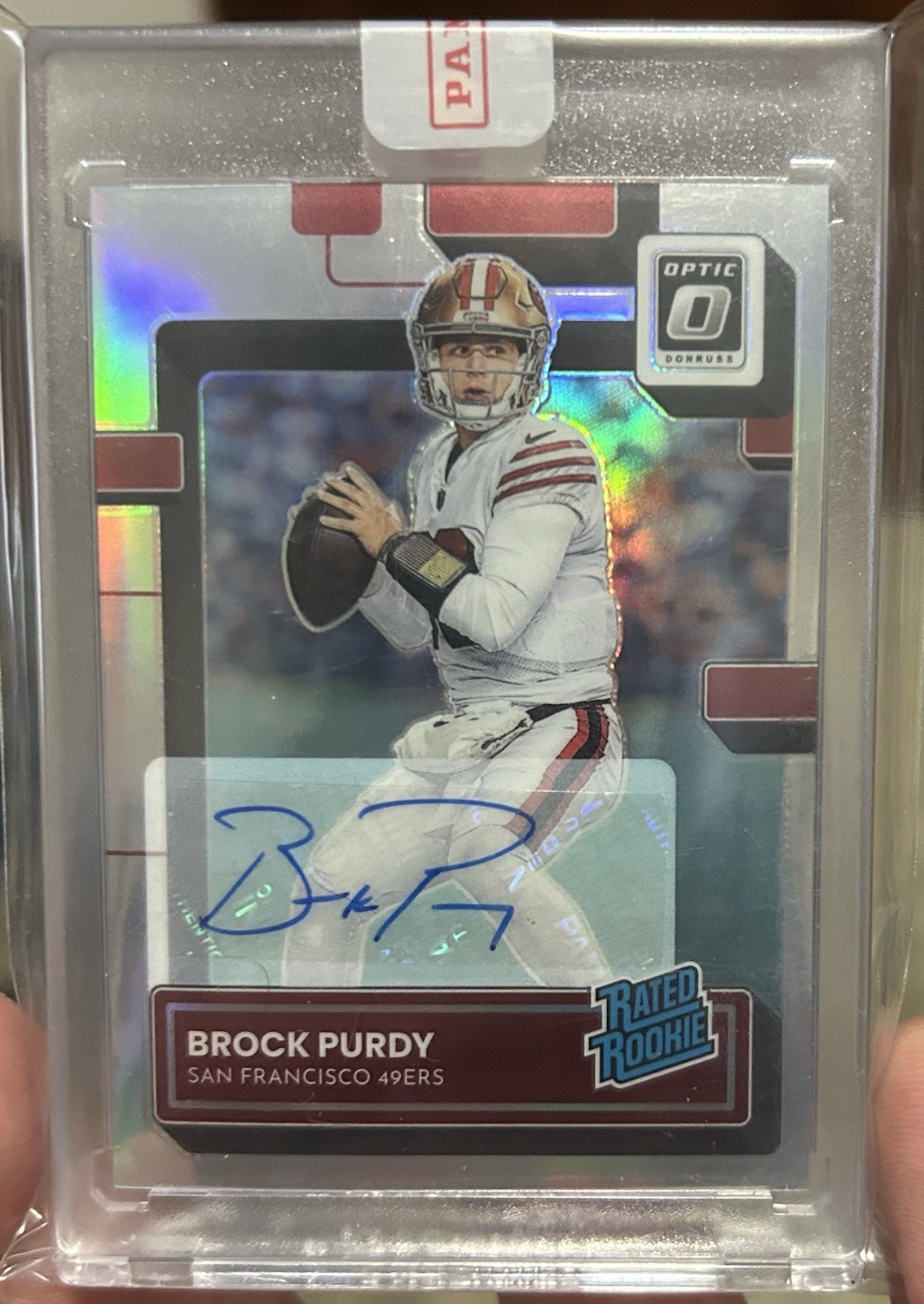 2022 PANINI DONRUSS OPTIC BROCK PURDY #277 RATED ROOKIE HOLO PRIZM AUTO RC /125