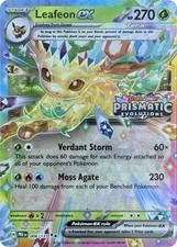 TCG Prismatic Evolutions Double Rare Leafeon ex #6 [Prismatic Evolutions Stamp] on eBay
