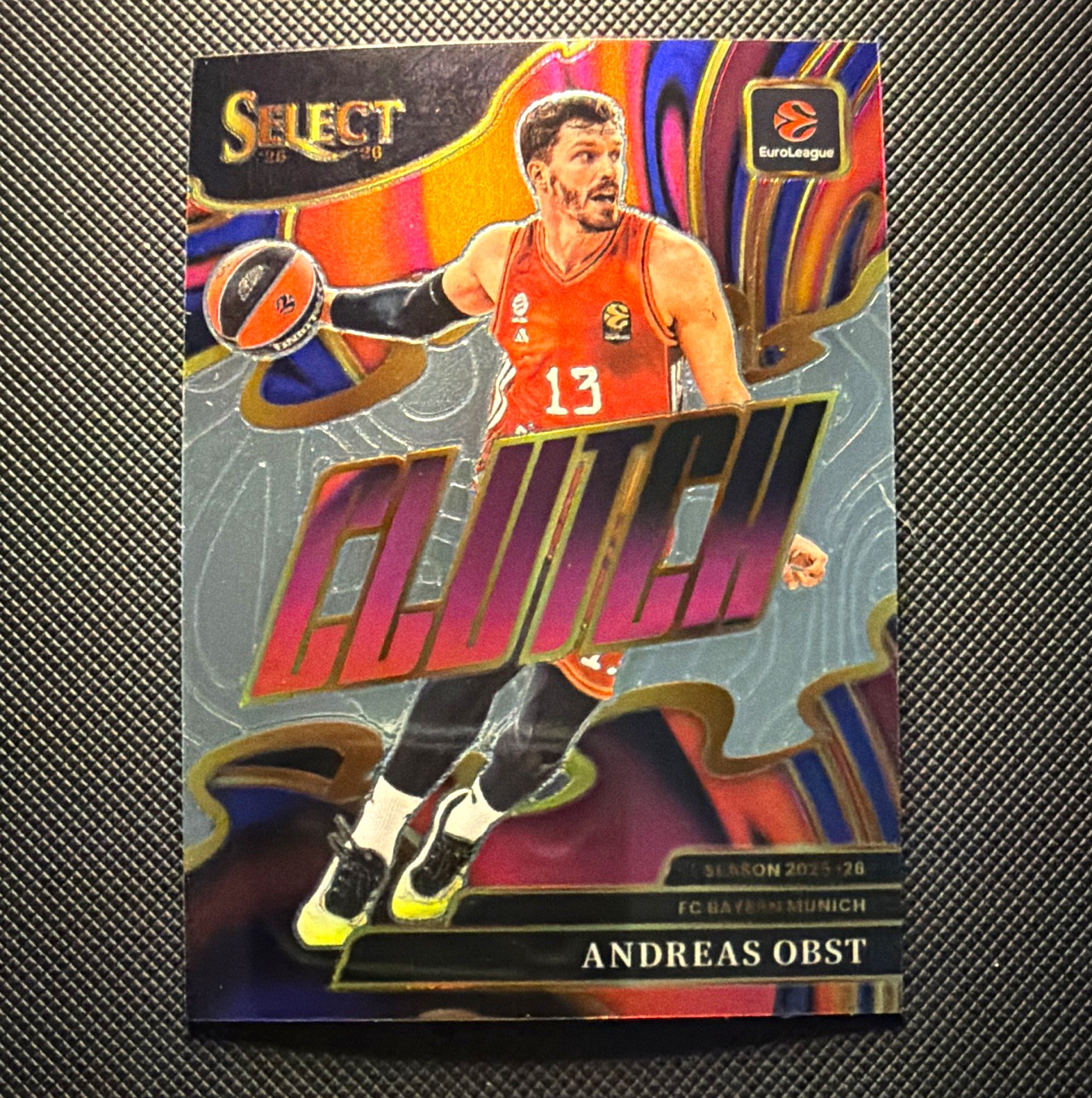 Panini 2025-26 Select EuroLeague Andreas Obst Clutch Insert #13 Bayern Munich