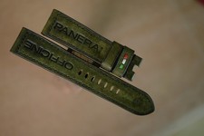 Handmade green PAM Officine Panerai strap Italy flag size 24 or any size 