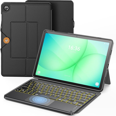 Keyboard Case for Samsung Galaxy Tab A11+/A9+ 5G with 7-Color Backlight & High P