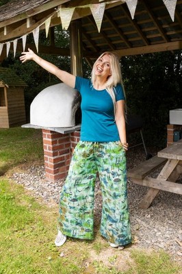 Wicked Dragon Luna WIDE LEG Batik Bohemian HOSE mit Taschen