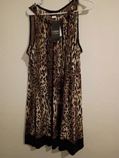 MSK Womens Size 4X Shimmery Shirt Tank Top Style Dress