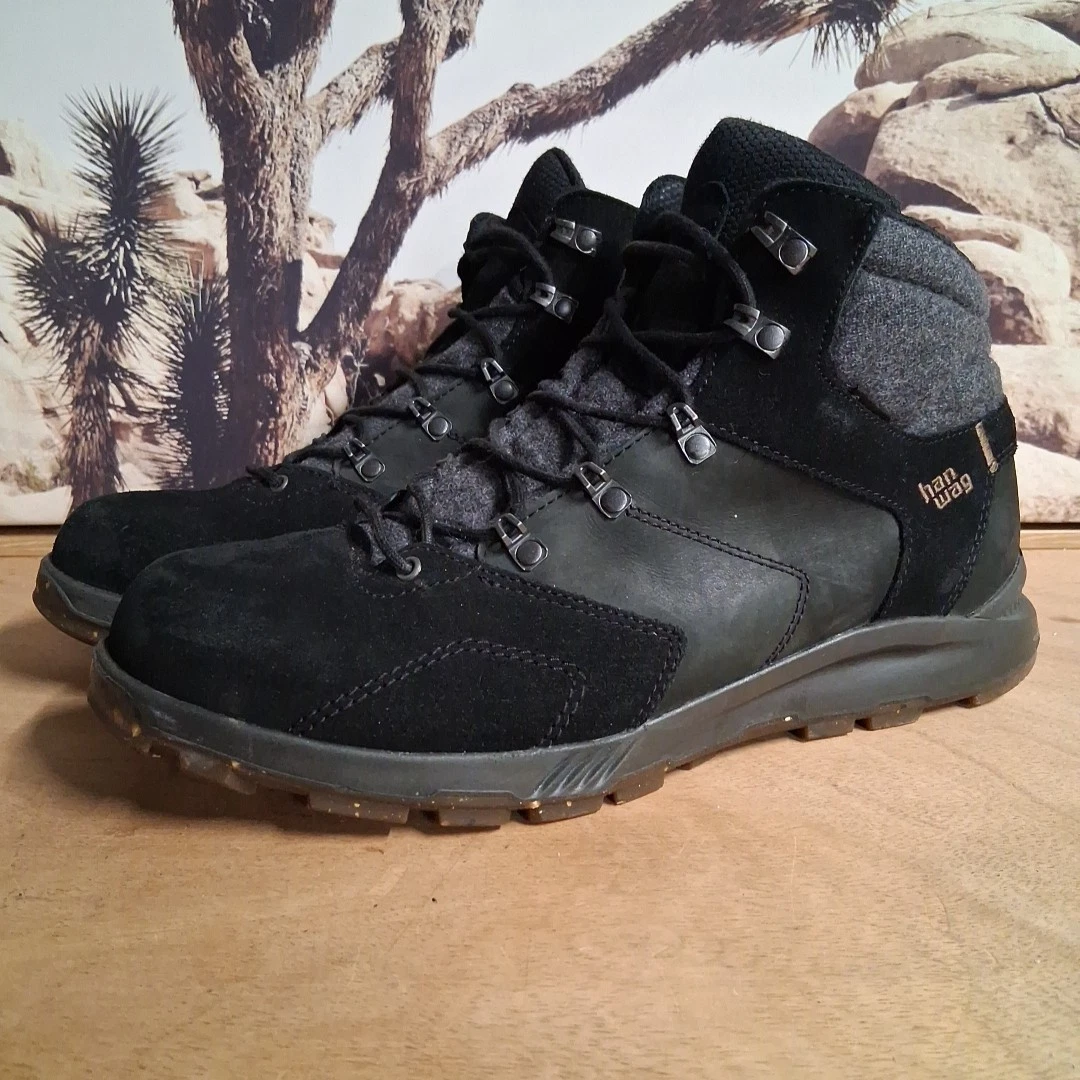 Hanwag Araio Mid GTX Hiking Boots Mens 10.5 Black Waterproof Gore-Tex Trail
Opens in a new window or