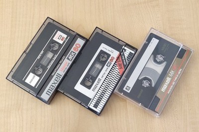 3er Set Audokassetten MAXELL MX 60 Metal Cassette Tapes