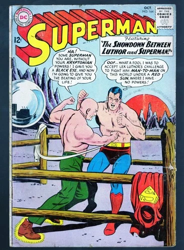 SUPERMAN #164-GOOD-1963 DC Comics-Lex Luthor Showdown Between Superman-Vintage!!