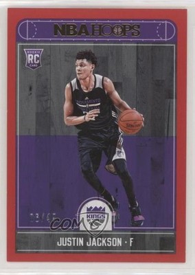 2017-18 Panini NBA Hoops Red 6/49 Justin Jackson #265 Rookie RC 0c2
