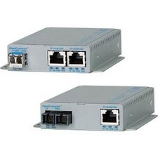 Omnitron 9499021W OmniConverter Gigabit to Fiber w/ PoE