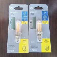 Lot of 2 GE LED Specialty T6 E12 Base 15w 120v 90 Lumens Light Bulbs