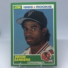 1989 Score Deion Sanders Rookie Card RC  #246 Atlanta Falcons . rookie card picture