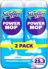 Swiffer Power Mop Floor Cleaning Solution Fresh Scent Floor Cleaner,25.3 oz, 2x.