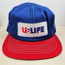 Vintage USA MADE Swingster US Life Patch Trucker Hat Snapback Dad Cap