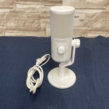 Maono DM30RGB Condenser Microphone White Used for Streaming Podcast