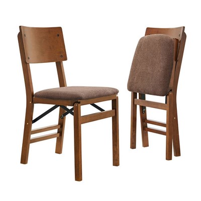 Stakmore Set of 2 Aztec Folding Chairs Fruitwood Finish: No