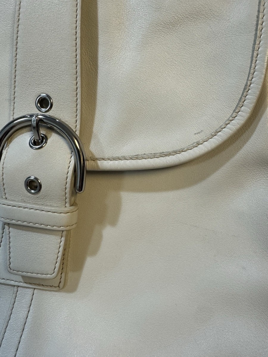 Coach Vintage Shoulder Bag Crossbody Purse White SoHo F3S-9480