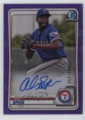 2020 Bowman Chrome Prospect Purple Refractor /250 Alex Speas #CPA-AS Auto 0jd0