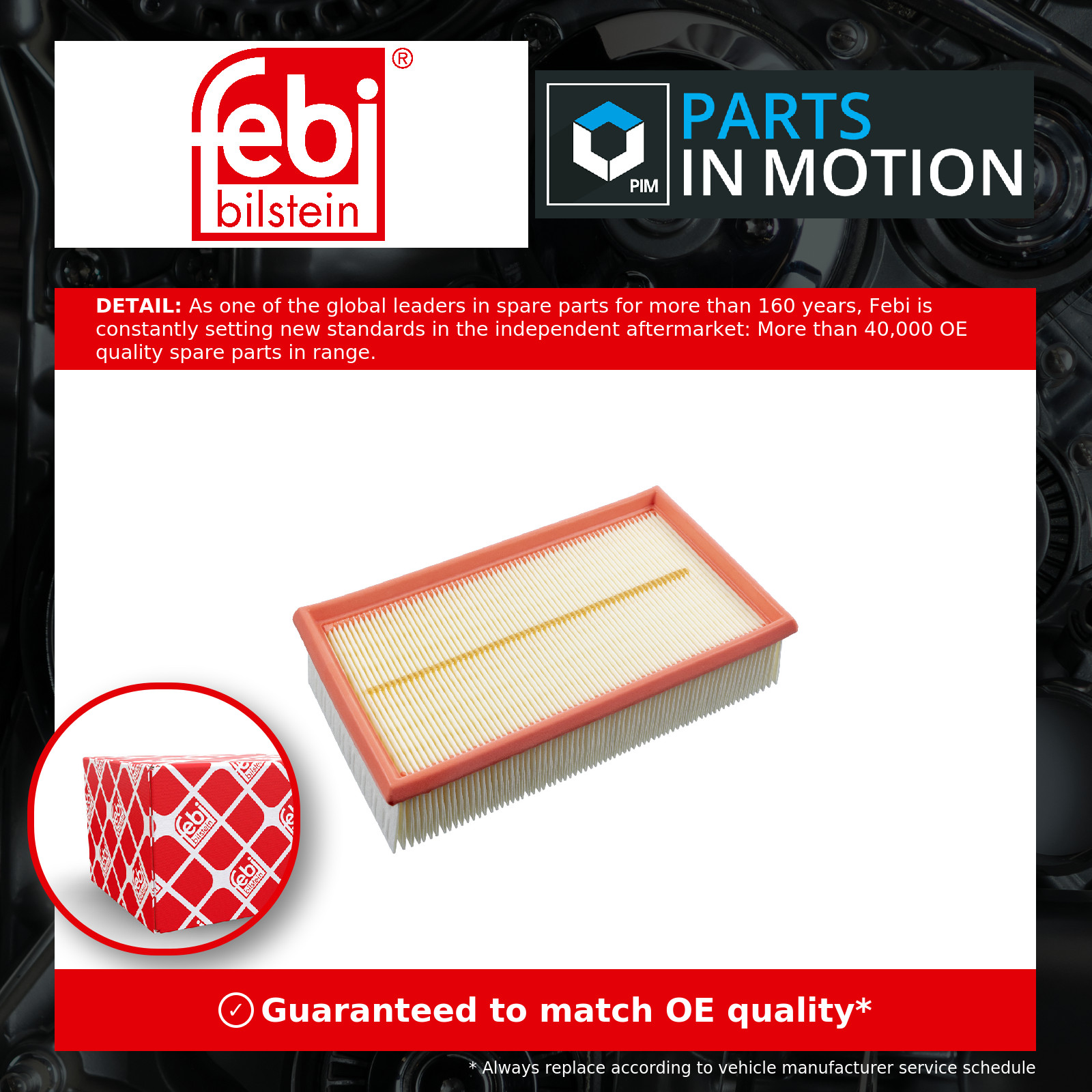 Air Filter fits RENAULT MODUS JP0W, P0 1.2 2007 on 165460588R 165469040R Febi - Image 10