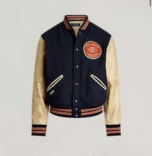 Polo Ralph Lauren Varsity Jacket Lightning Basketball Patch 1992 Large