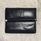 Vintage Ann Klein by St. Thomas Cowhide Leather Wallet Dark Navy Trifold — photo 3