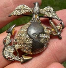 WWII USMC STERLING SILVER US NAVY Marine Corps SWEETHEART USN PIN Military WW2