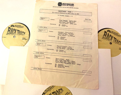 3/15/89 LEGENDARY L.A. DJ JIM LADD HOSTS SUPER RARE BACKTRACK SHOW 2 HR/3 LP