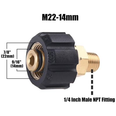 #ad M22 to 1 4 NPT Pressure Washer Adapter 5000 PSI $21.59