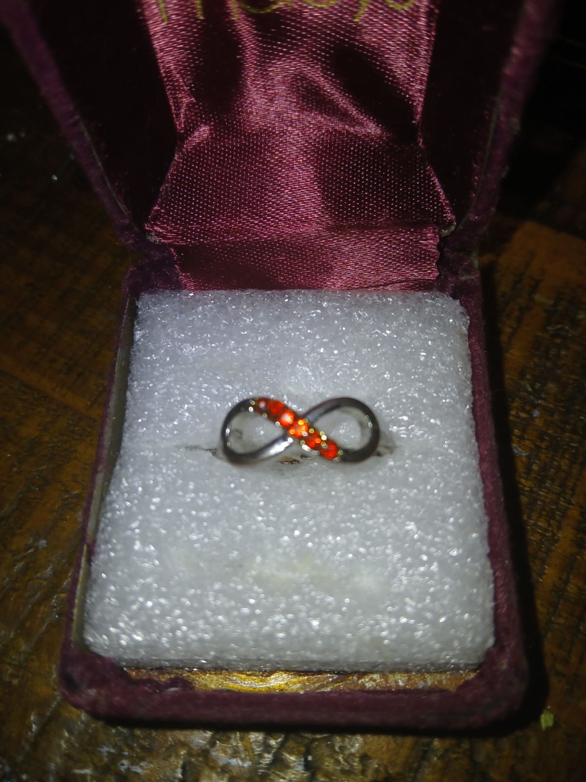 Created Ruby Infinity Ring in Sterling Silver - image 8