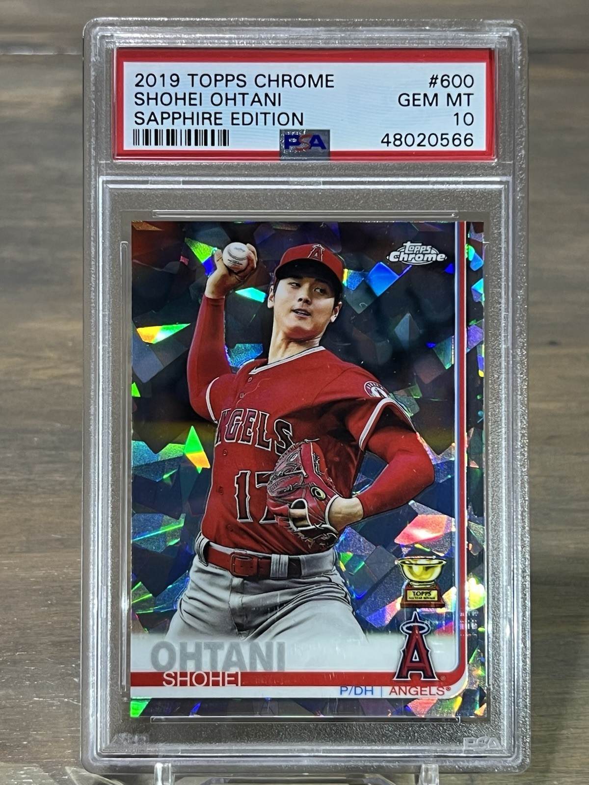 2019 Topps Chrome Sapphire #600 Shohei Ohtani All-Star Rookie Gold Cup PSA 10