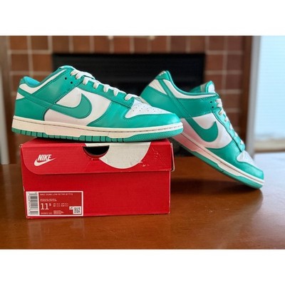 Nike Dunk Low ''Clear Jade'' Men US Size 11.5 Excellent PreOwned Cond DV0833-101 