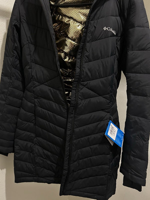 Columbia Omni-Heat Infinity Hooded Quilted Active Fit Jacket Black XS Women