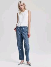 Image of And Now This Pearl-Embellished Straight-Leg Jeans - Size 31 Petite NWT!