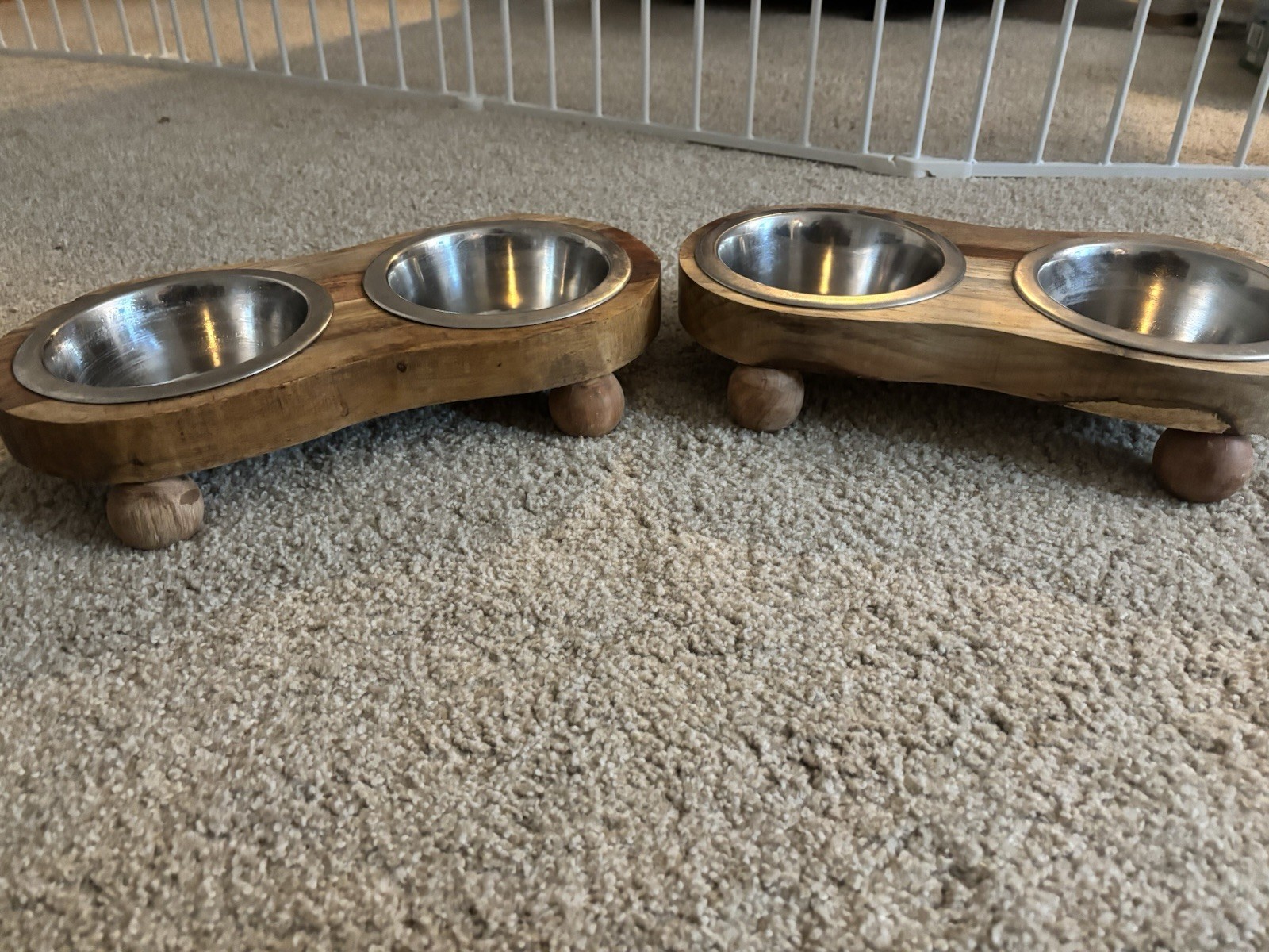 Water Bowl With Stand Set Of 2