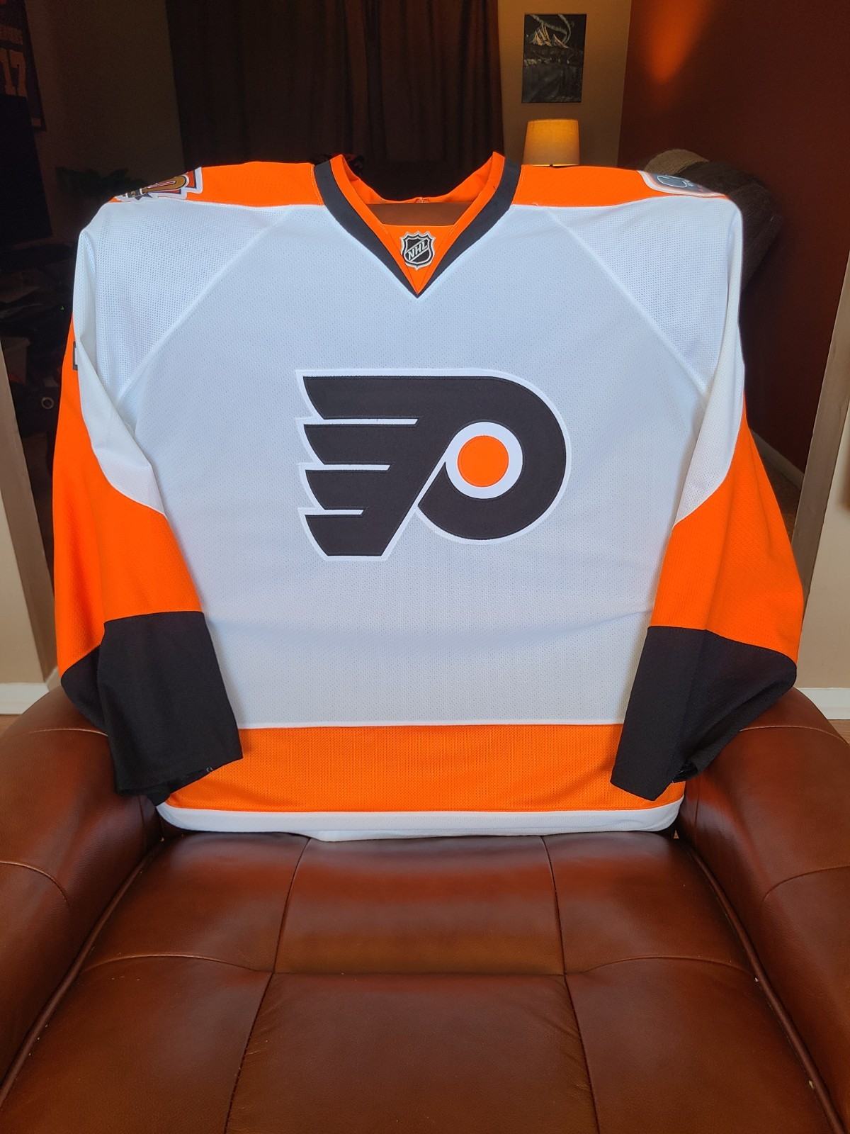 Authentic Reebok Edge 2.0 Philadelphia Flyers NHL Phil Myers Game Worn Jersey 58