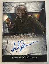 🍑WK 2024 TOPPS STAR WARS MASTERWORK AUTO ANDY SERKIS AS SUPREME LEADER SNOKE