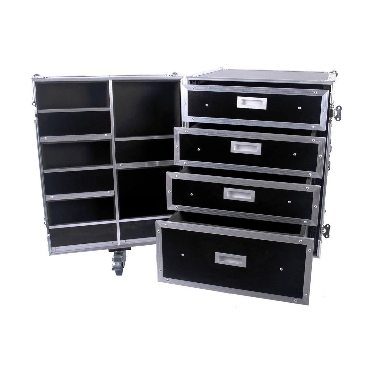 Deejay LED Fly Drive Utility - Storage Case with Drawers, Compartments, Caster B