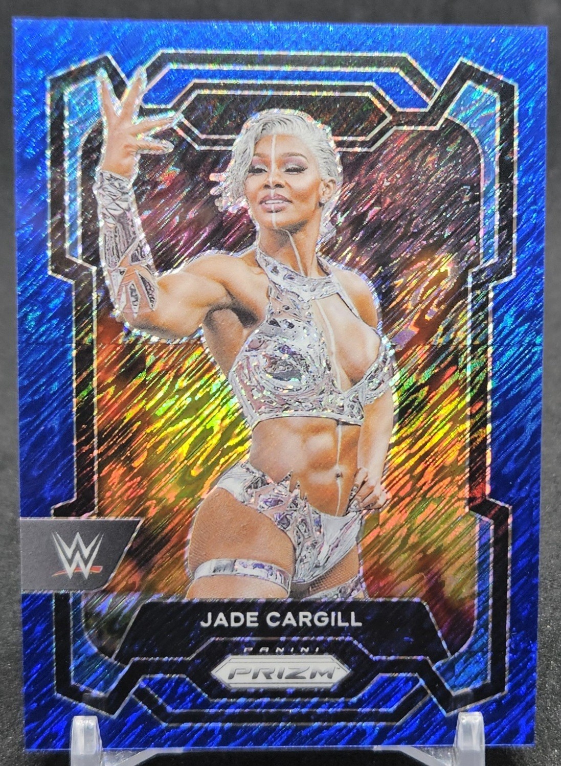 2024 Panini Prizm WWE JADE CARGILL FOTL Blue Shimmer #/11 FIRST WWE CARD