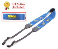 Rare  MINT  Nikon Blue Bird Neck Pro Professional Strap Film Camera From JAPAN