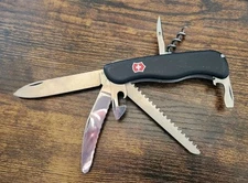 Victorinox Fireman Army Black Swiss Army Knife Multi Tool Slide Lock Retired B24