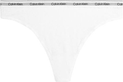 Damen String Thong Calvin Klein L Spitze Weiß (White) High Leg Modell-Nr