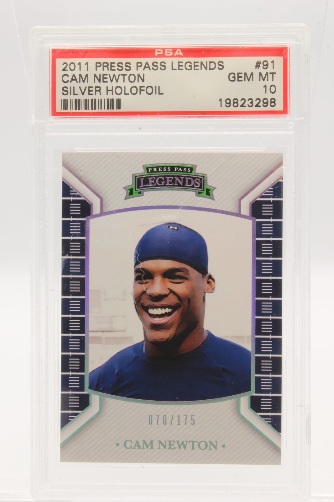 Cam Newton Press Pass Legends #91 Base