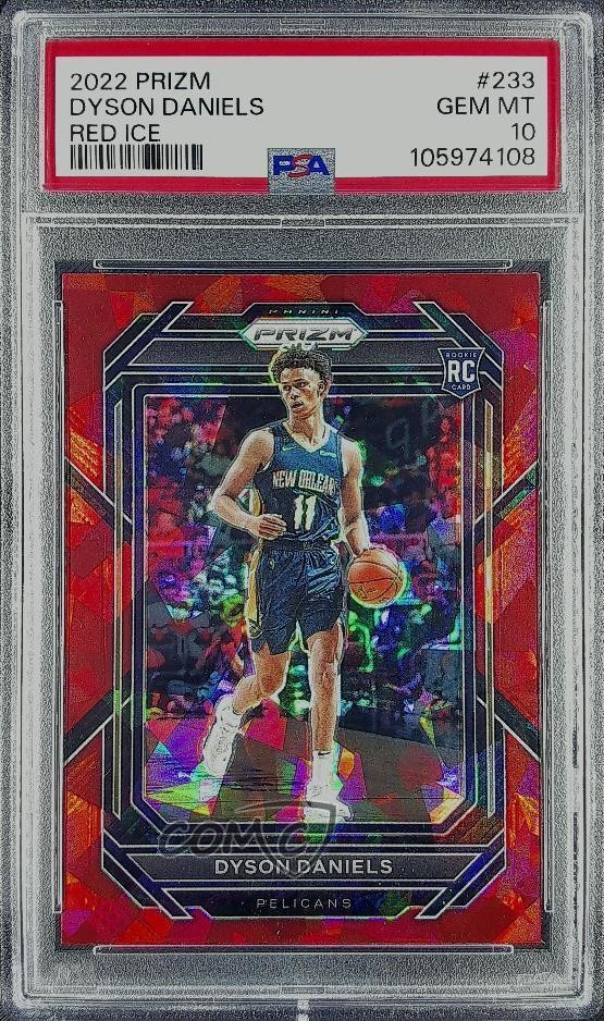 2022-23 Panini Prizm Red Ice Prizm Dyson Daniels #233 PSA 10 GEM MT 14t3
