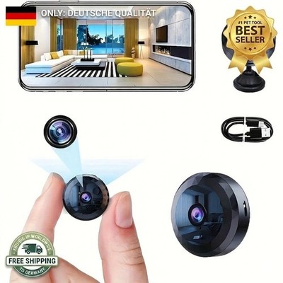 Mini Kamera 1080P für Heimüberwachung - Langlebiger Akku & Bewegungserkennung
