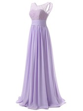 A-Line Chiffon Dress Wedding Party Evening Dresses Sleeveless Prom Party Gowns