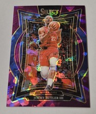 2024-25 Panini Select - Concourse Jimmy Butler #34 Purple Cracked Ice Prizm /99