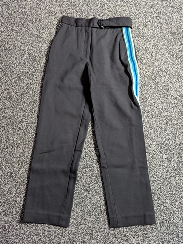 Sandro Trousers 34 UK 6 Black Side Striped Cropped Casual Pants - Picture 1 of 8