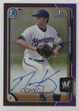 2015 Bowman Draft Chrome Pick Purple Refractor 102/250 Nathan Kirby Auto e6p
