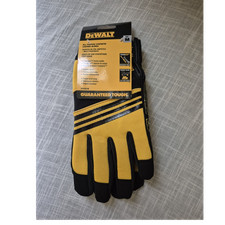 DEWALT DPG201M Synthetic Leather All Purpose Work Gloves Medium Yellow Black