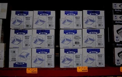 Air King ASLC70 Ceiling Bathroom Exhaust Fan with Light, White