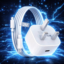 20W Fast Charger Plug UK with 2M Light-ing Cable for iPhone iPad Pro Max Fast PD