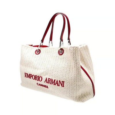 Emporio Armani MYEA XLshopper shoulder Bag tote Cannes Cabas white